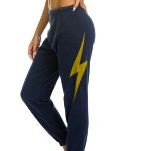 Aviator Nation Bolt Sweatpants | Navy | Size Large